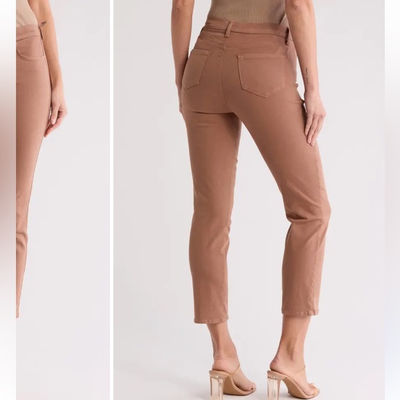 NEW L’AGENCE jeans Alexia high Rise crop Cigarette black coated jeans size 25 - Picture 15 of 16